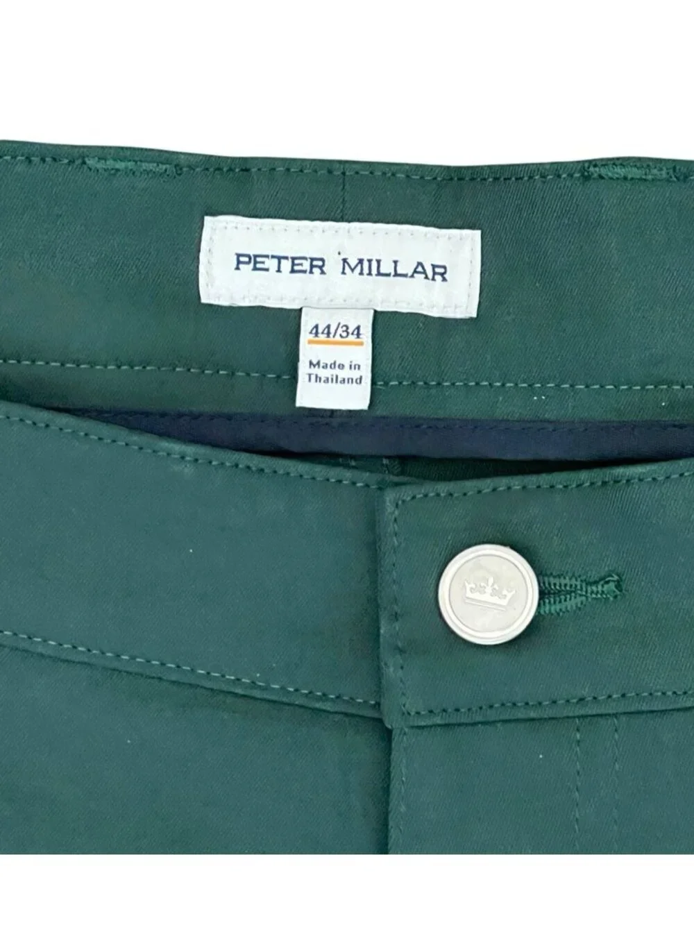 Peter Millar Crown Sport EB66 Performance 5 Pocket Green Men's 44 x 34 NWT